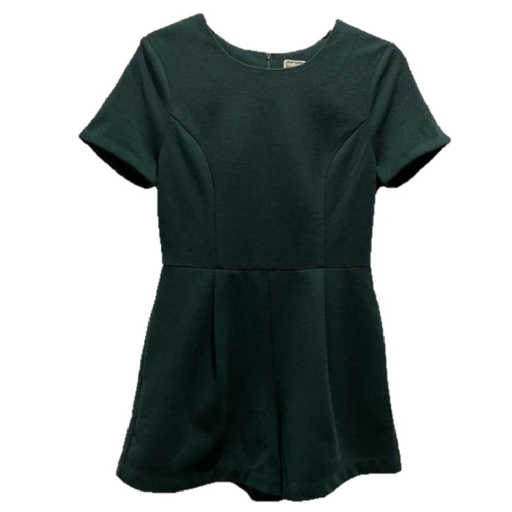 Mo:vint Hunter Green Knit Short Sleeve Romper Size XS
